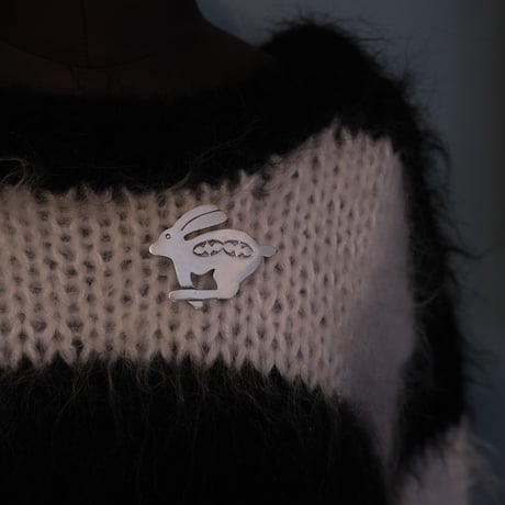 navajo / "MelvinFrancis" / rabbit brooch (and pendant top)
