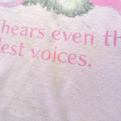 old print tee "cat" / pink