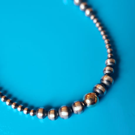 navajo / oxidized silver × 12kgf necklace