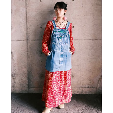 〜70s flower print dress