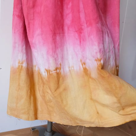 eski.  original dress / overdye "pink × ocher"