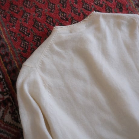 60s vintage / beads embroidery knit cardigan