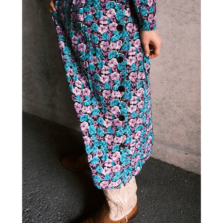 flower print dress “purple”