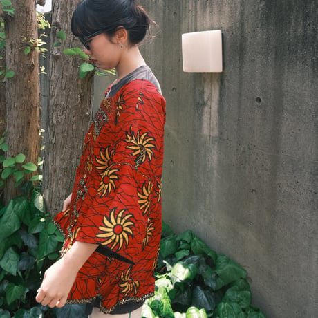 batik tops / red
