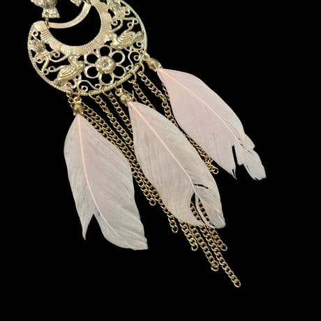 eski. original shell chain necklace "feather"