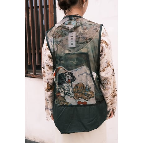 eski. remake / "dog" mesh camo vest
