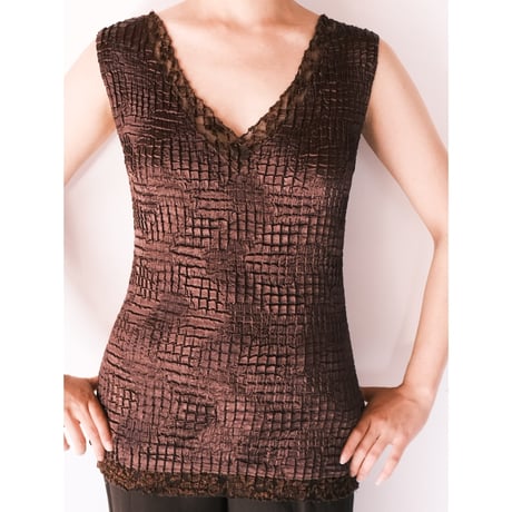 wrinkle ns tops / brown