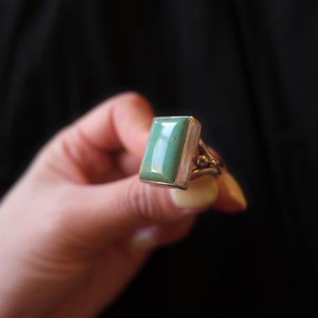 navajo / square turquoise ring