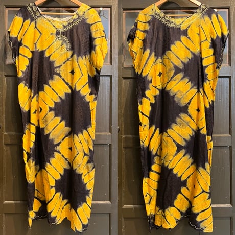 tie-dye embroidery dress