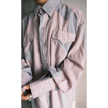 Ranch and town / stripe western shirt