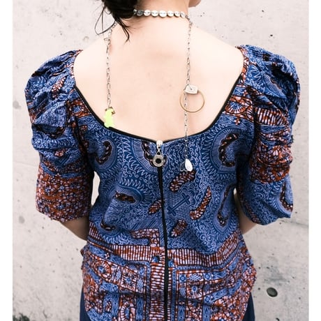 African batik tops with rhinestones
