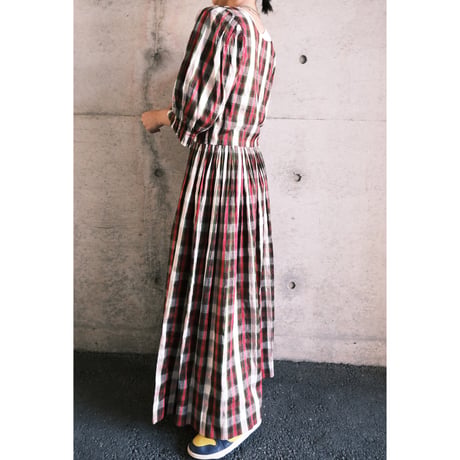 Tyrol dress "pink × check"