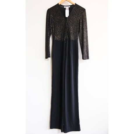 jump suits "black × lame"