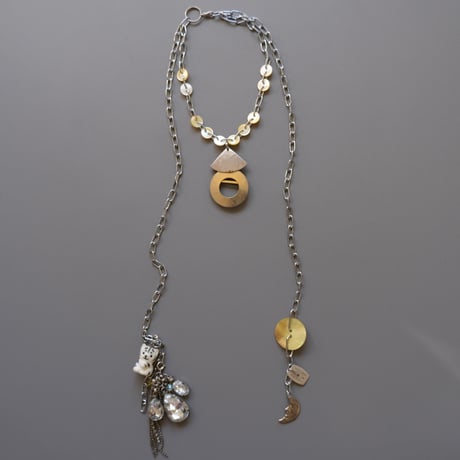 eski. original shell chain necklace "△○"