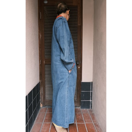 denim long coat