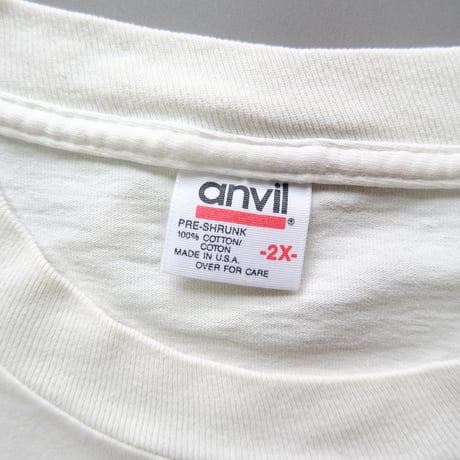 90's anvil / old print tee "P"