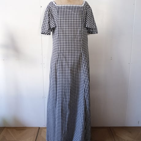 gingham check S/S dress
