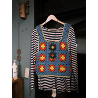 hand knit granny vest