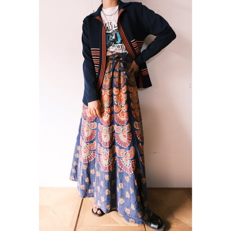 ethnic design wrap skirt