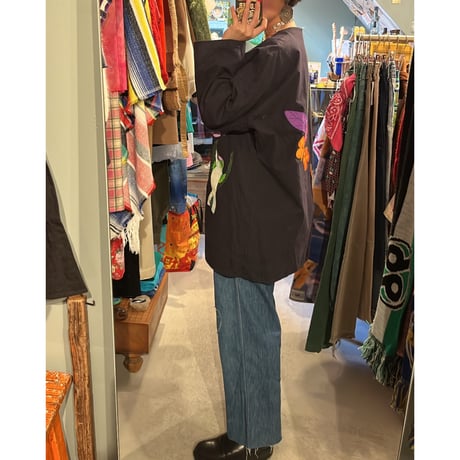 reversible cotton jacket "birds"