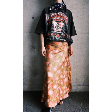 〜70s vintage gold flare skirt