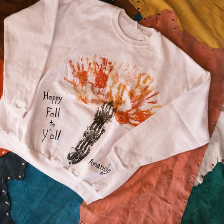 Hanes / hand paint "hand tree" sweat