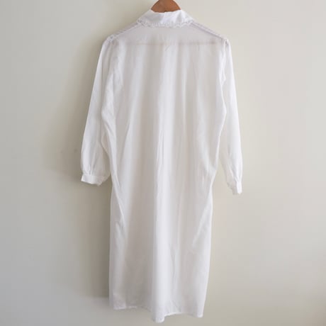 cotton shirt dress with lace