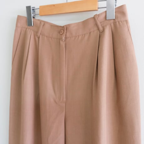 2 tuck pants / beige