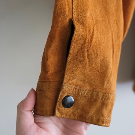 camel leather jacket with fringe