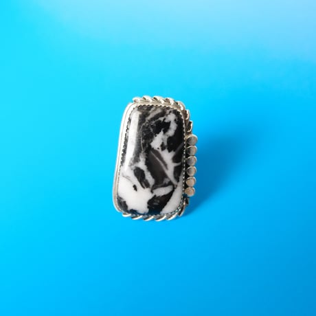 navajo / "zebra jasper" ring