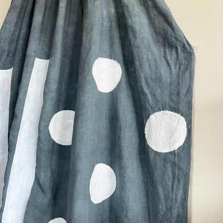 eski.  original dress / overdye × hand paint "dot"