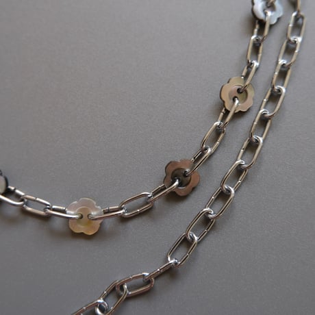 eski. original shell chain necklace "feather"