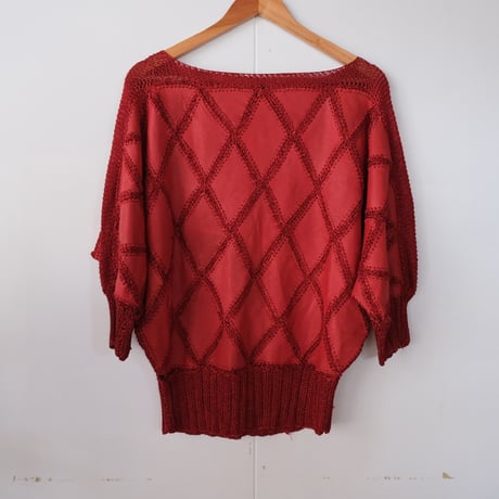 leather × crochet tops