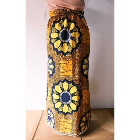 African batik wrap skirt