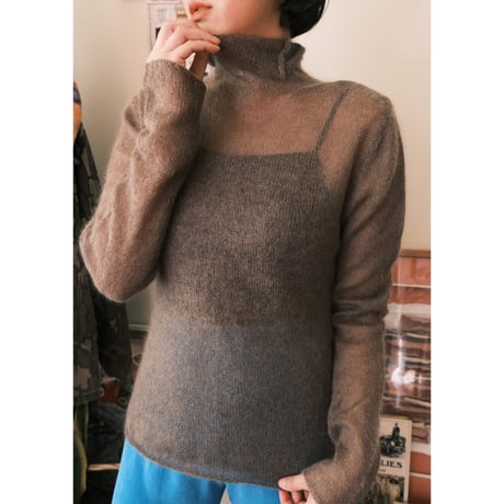 see-through mohair knit