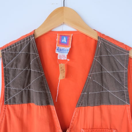 〜70s hunting vest / orange / made in Hongkong