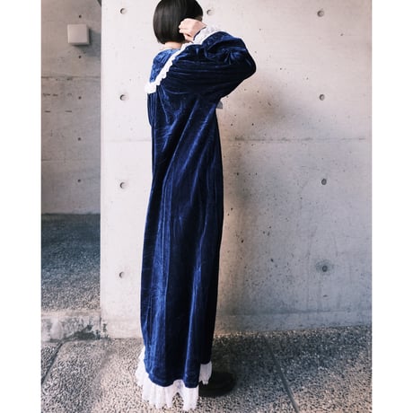 lace × velours dress