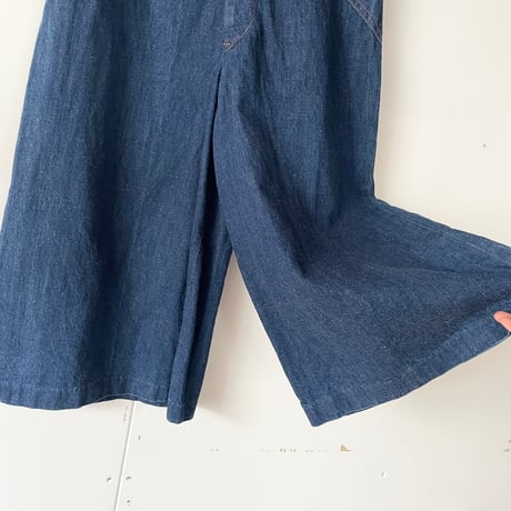70s gaucho denim pants