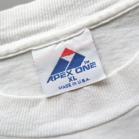 90s old print tee / white