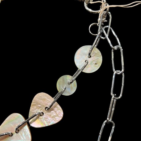 eski. original shell chain necklace "feather"