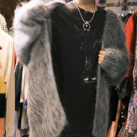 "BAA COSTUME MFG." / king mohair sweater / gray