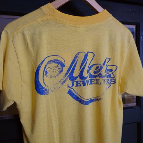 80's back print tee / yellow