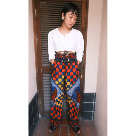 African batik pants / bag motif