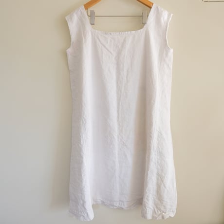eski. × 画楽 / hand paint antique linen dress