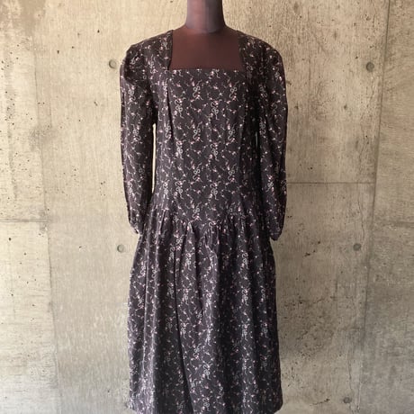 70s square neck mini dress