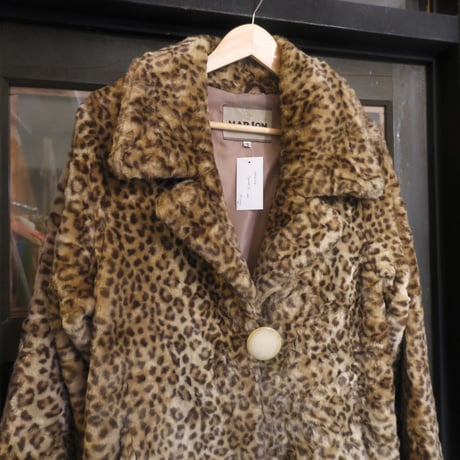 vintage leopard fake fur coat