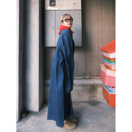 super long  sleeve denim dress