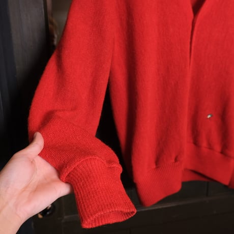Arnold Palmer / acryl knit cardigan / red