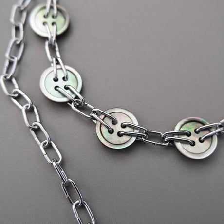 eski. original shell chain necklace "feather"