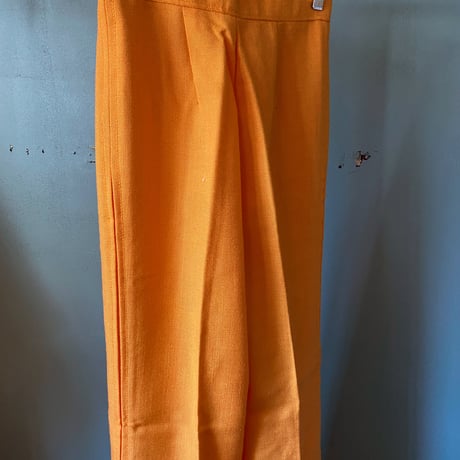 japan vintage / high-waist orange slacks
